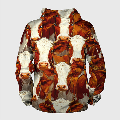 Мужская ветровка Рыжие коровки / 3D-Белый – фото 2