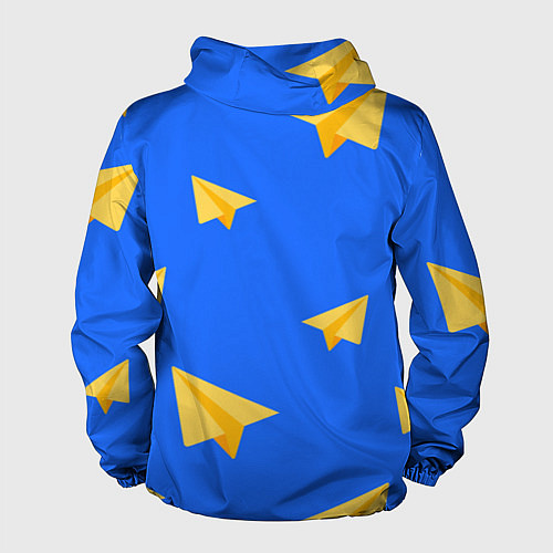 Мужская ветровка Желтый самолетик / 3D-Белый – фото 2