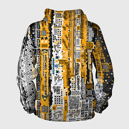 Мужская ветровка Cyberpunk pattern yellow / 3D-Белый – фото 2