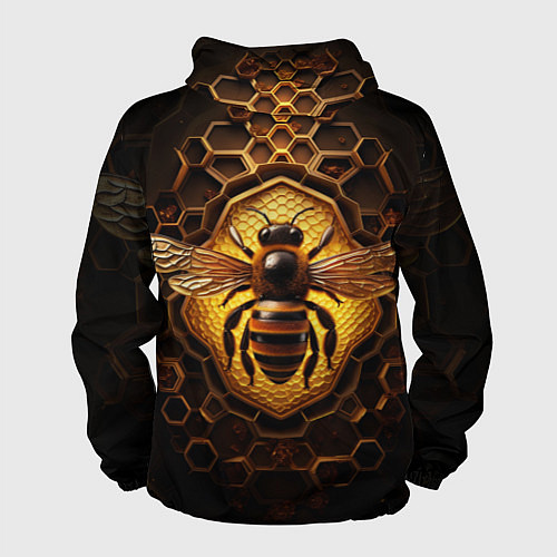 Мужская ветровка Золотая пчела / 3D-Белый – фото 2