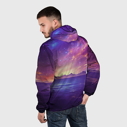 Мужская ветровка Волшебная галактика / 3D-Черный – фото 4