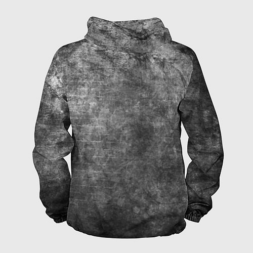 Мужская ветровка Абстракция - gray wall / 3D-Белый – фото 2