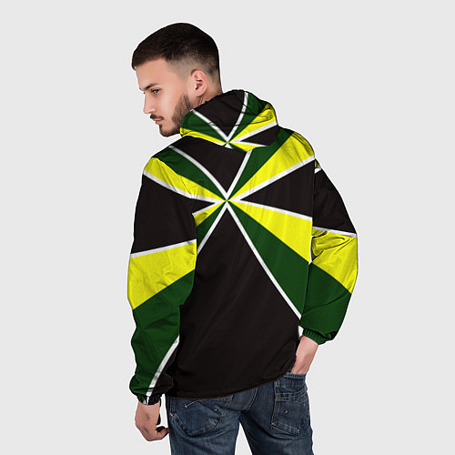 Мужская ветровка Мотострелковые войска: шеврон без текста / 3D-Черный – фото 4