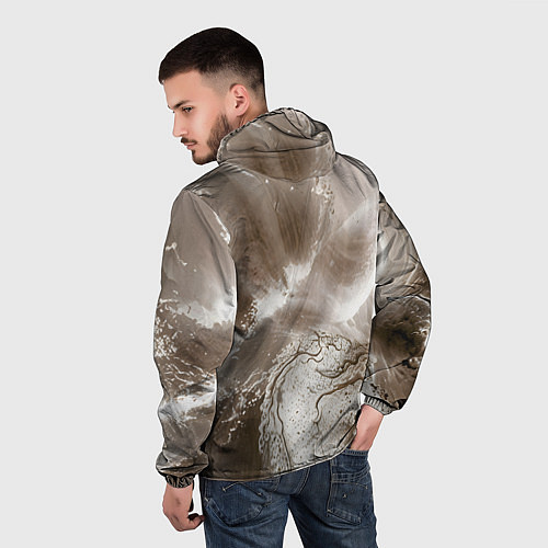 Мужская ветровка Песок и вода / 3D-Черный – фото 4