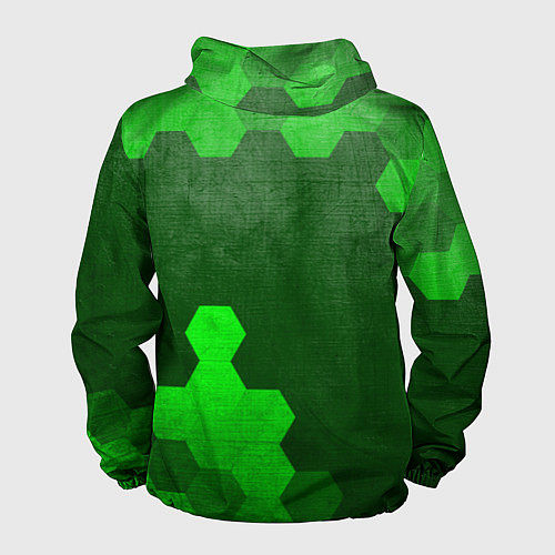 Мужская ветровка GTA - green gradient вертикально / 3D-Черный – фото 2