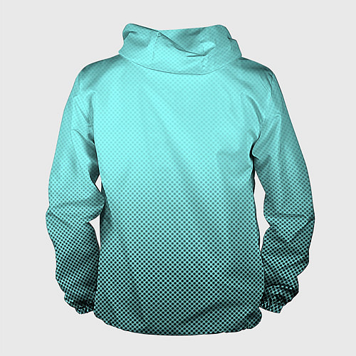 Мужская ветровка Градиент текстура с точками голубой / 3D-Черный – фото 2