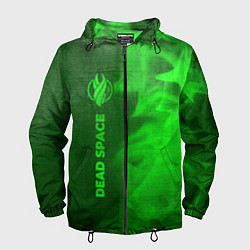 Ветровка с капюшоном мужская Dead Space - green gradient по-вертикали, цвет: 3D-черный