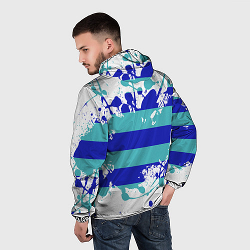 Мужская ветровка Капли краски / 3D-Черный – фото 4