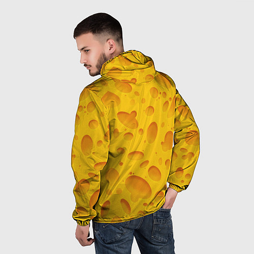 Мужская ветровка Сыр / 3D-Черный – фото 4