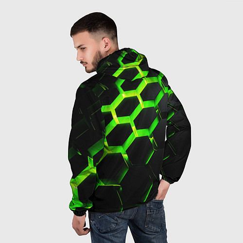 Мужская ветровка Neon Honeycombs 2 / 3D-Черный – фото 4