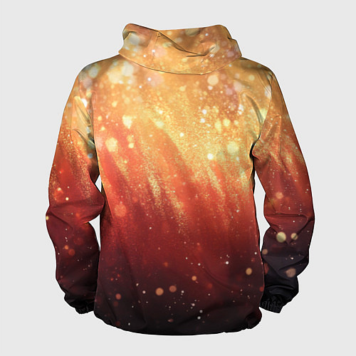 Мужская ветровка Желто-красная текстура блестящая / 3D-Белый – фото 2