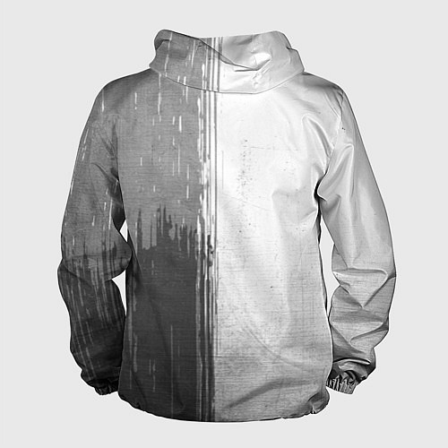 Мужская ветровка Audi - white gradient по-вертикали / 3D-Черный – фото 2