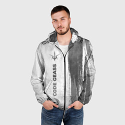 Ветровка с капюшоном мужская Code Geass - white gradient по-вертикали, цвет: 3D-черный — фото 2