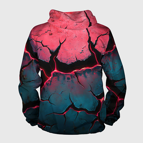 Мужская ветровка Объемные разломы текстура / 3D-Белый – фото 2