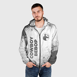 Ветровка с капюшоном мужская Cowboy Bebop - white gradient вертикально, цвет: 3D-черный — фото 2