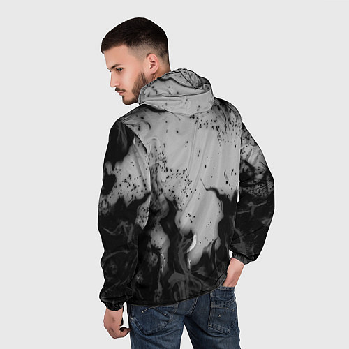 Мужская ветровка NASA неоновый огонь / 3D-Черный – фото 4