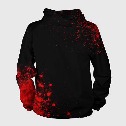 Мужская ветровка Inter - red gradient вертикально / 3D-Черный – фото 2