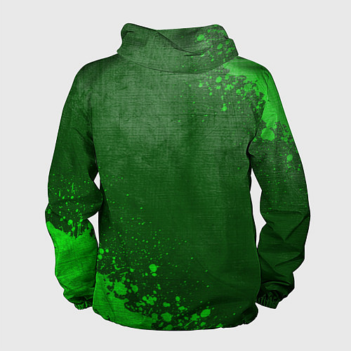 Мужская ветровка Hunter x Hunter - green gradient вертикально / 3D-Черный – фото 2