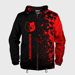 Ветровка с капюшоном мужская Danganronpa - red gradient по-вертикали, цвет: 3D-черный