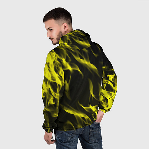 Мужская ветровка Opel огненный стиль / 3D-Черный – фото 4