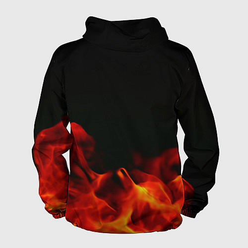 Мужская ветровка Doom огненная текстура / 3D-Белый – фото 2