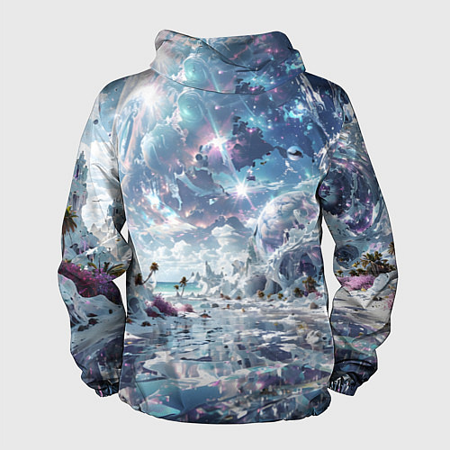 Мужская ветровка Фантастическая неизвестная планета / 3D-Белый – фото 2