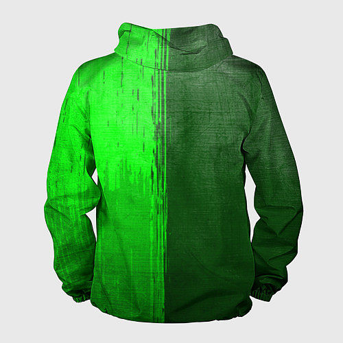 Мужская ветровка Infiniti - green gradient по-вертикали / 3D-Черный – фото 2