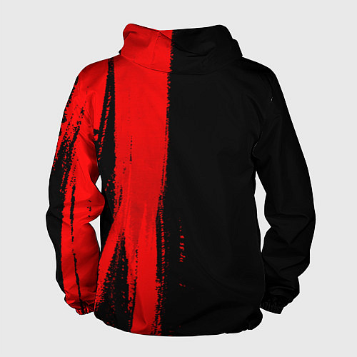 Мужская ветровка CreepyPasta - red gradient по-вертикали / 3D-Черный – фото 2