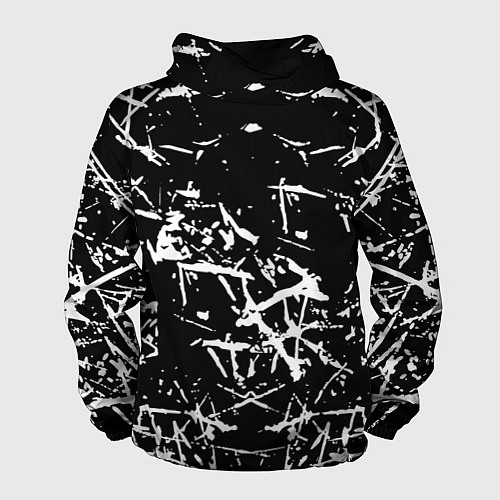 Мужская ветровка Monster energy белые штрихи краско / 3D-Белый – фото 2