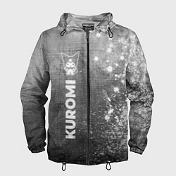 Ветровка с капюшоном мужская Kuromi - grey gradient по-вертикали, цвет: 3D-черный