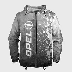 Ветровка с капюшоном мужская Opel - grey gradient по-вертикали, цвет: 3D-черный