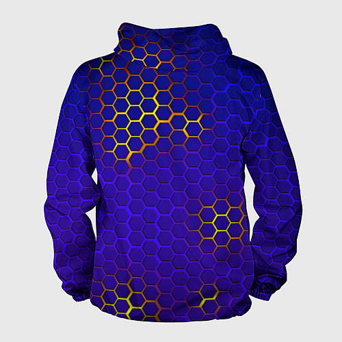 Мужская ветровка Неоновые соты броня / 3D-Белый – фото 2