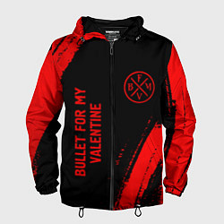 Мужская ветровка Bullet For My Valentine - red gradient вертикально