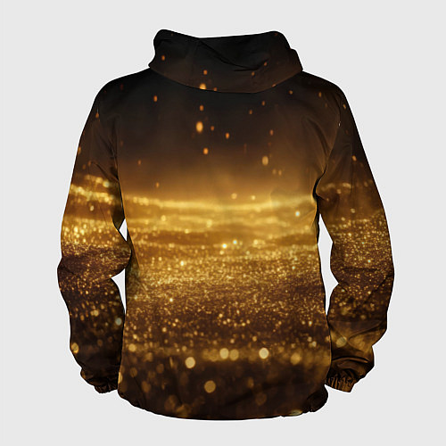 Мужская ветровка Золотая пыль на черном / 3D-Белый – фото 2
