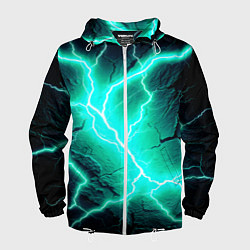 Мужская ветровка Color light blue black