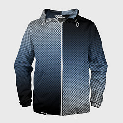 Мужская ветровка Чёрно-синий текстурированный градиент пополам