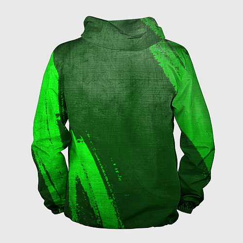 Мужская ветровка Lexus - green gradient вертикально / 3D-Черный – фото 2