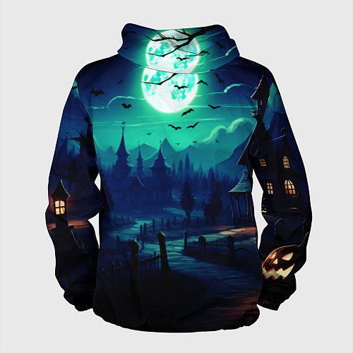 Мужская ветровка Day of the Dead - Хэллоуин / 3D-Белый – фото 2