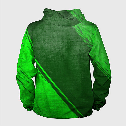 Мужская ветровка Akame ga Kill - green gradient вертикально / 3D-Черный – фото 2