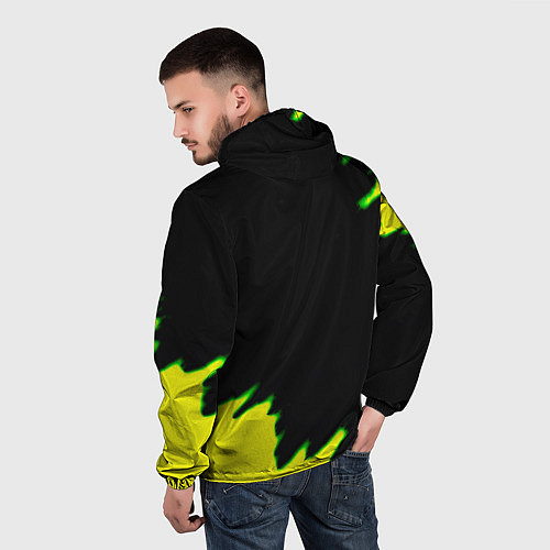 Мужская ветровка Кислотный монстр энерджи / 3D-Черный – фото 4