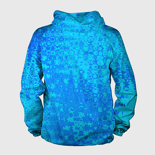 Мужская ветровка Голубой неоновый абстрактная текстура / 3D-Белый – фото 2