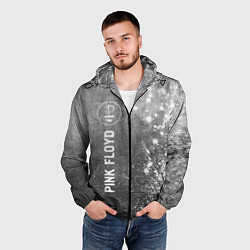 Ветровка с капюшоном мужская Pink Floyd - grey gradient по-вертикали, цвет: 3D-черный — фото 2