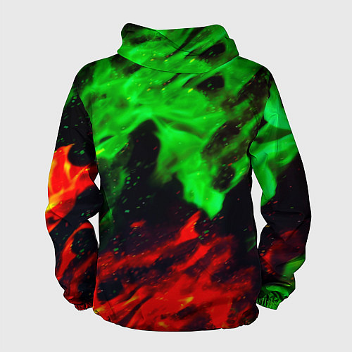 Мужская ветровка Monster energy огонь лого / 3D-Белый – фото 2