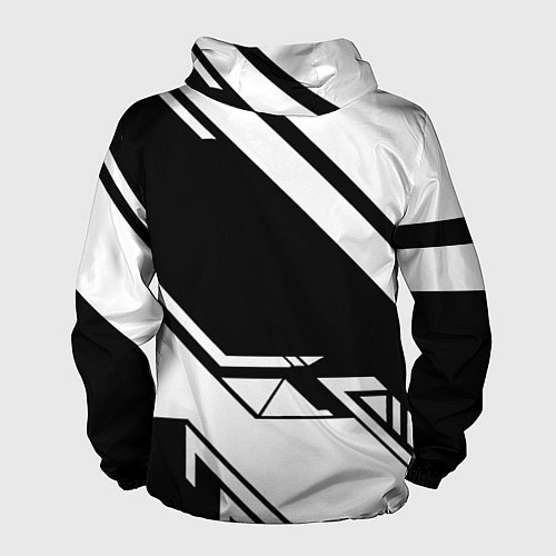 Мужская ветровка Borussia geometry black / 3D-Белый – фото 2