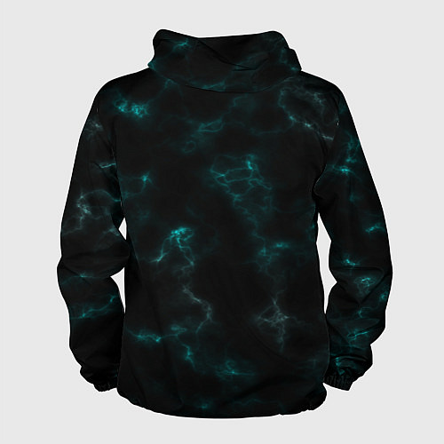 Мужская ветровка Color black turquoise / 3D-Белый – фото 2