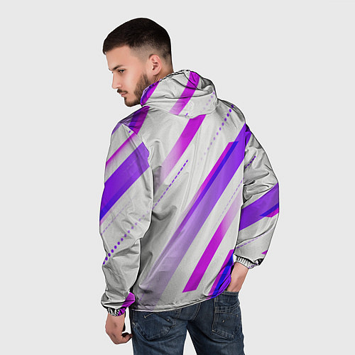 Мужская ветровка Color white pink / 3D-Черный – фото 4