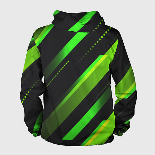 Мужская ветровка Color black green / 3D-Белый – фото 2
