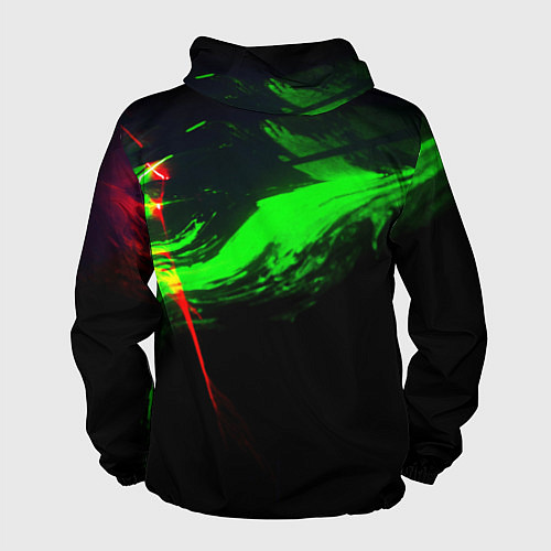 Мужская ветровка Color black green red / 3D-Белый – фото 2