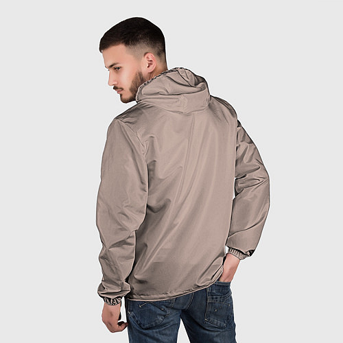Мужская ветровка Светлый оттенок цвета года 2025 от Пантон / 3D-Черный – фото 4