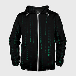 Мужская ветровка Color black turquoise
